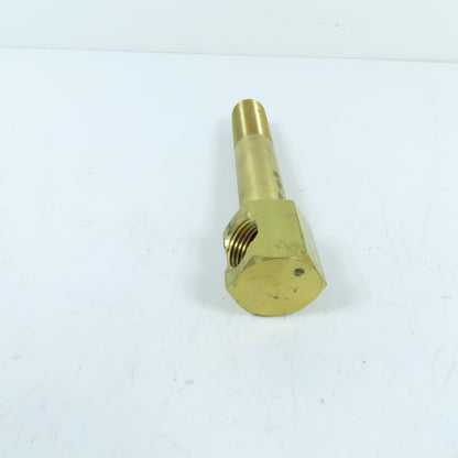 DME 1/2" NPT x 1/2" NPT Brass Extension Elbow 5-1/2" OAL