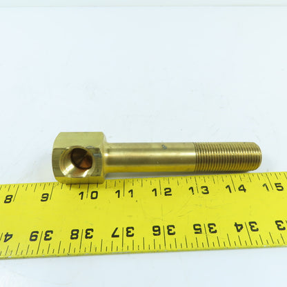 DME 1/2" NPT x 1/2" NPT Brass Extension Elbow 5-1/2" OAL