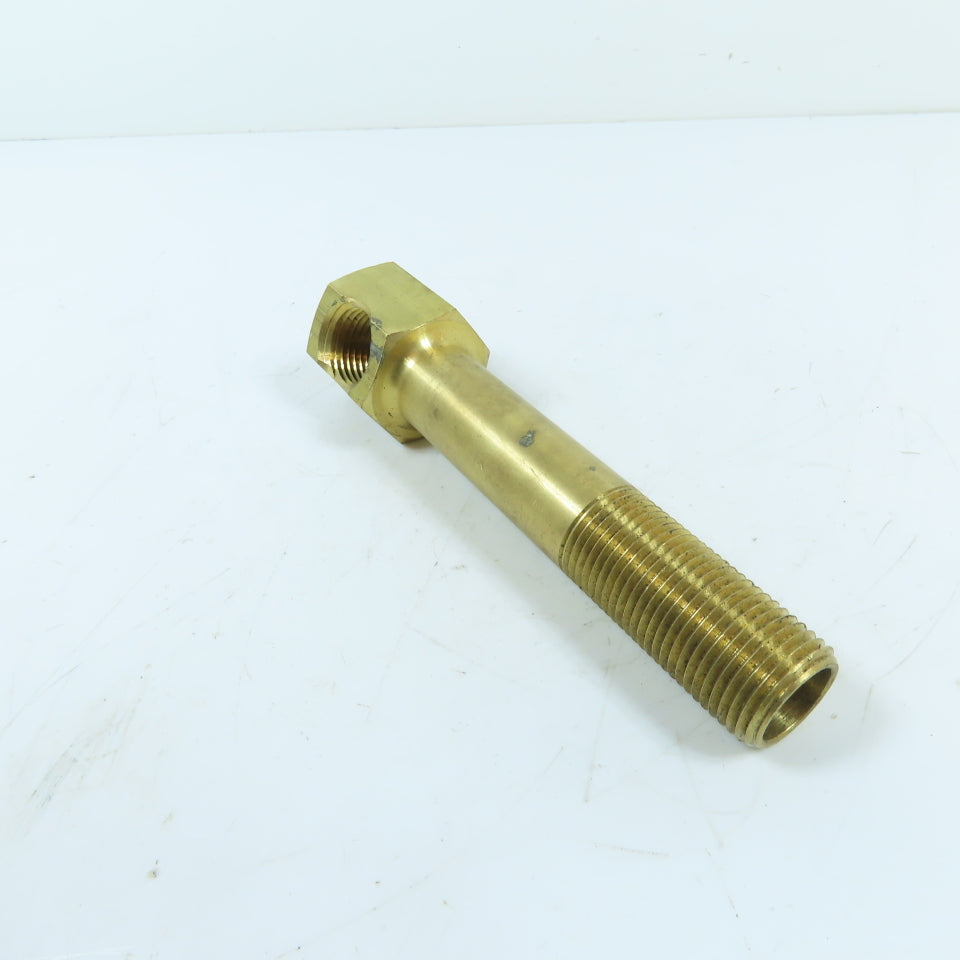 DME 1/2" NPT x 1/2" NPT Brass Extension Elbow 5-1/2" OAL