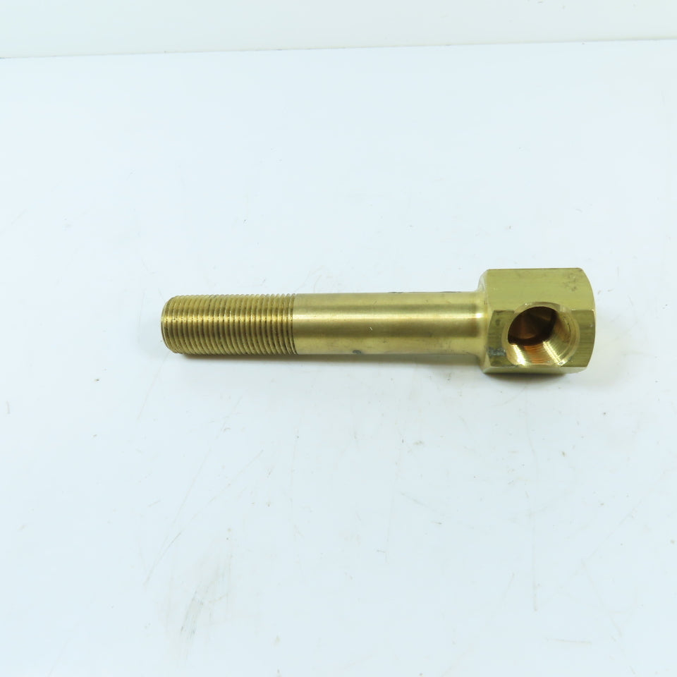 DME 1/2" NPT x 1/2" NPT Brass Extension Elbow 5-1/2" OAL