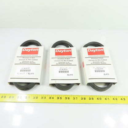 Dayton 4L410T 4L410 V-Belt 1/2" x 41" Belt Lot Of 3
