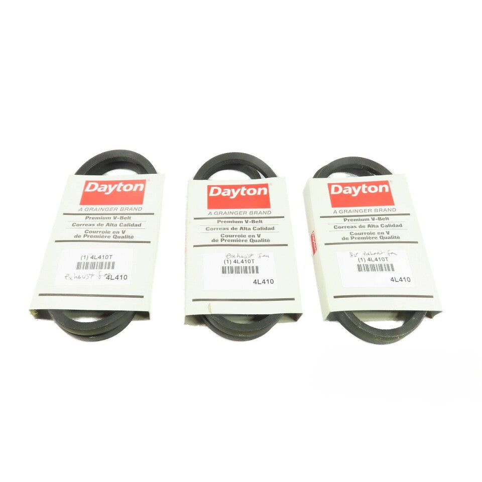 Dayton 4L410T 4L410 V-Belt 1/2" x 41" Belt Lot Of 3