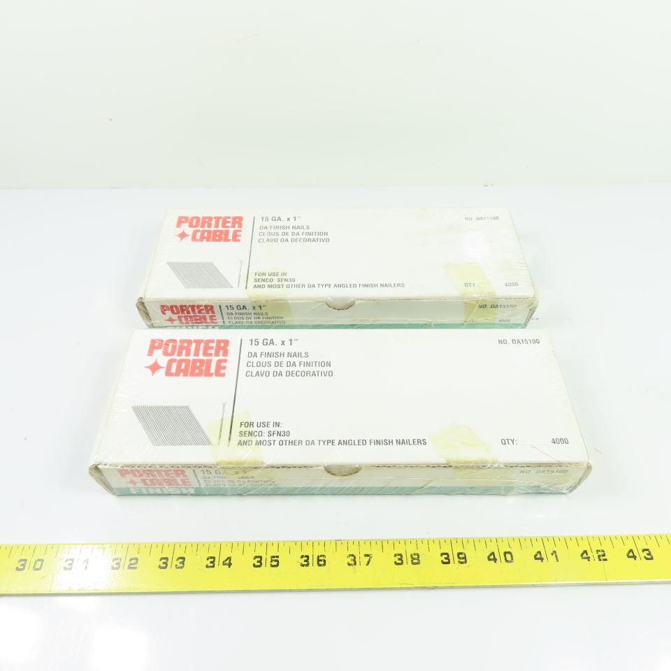 Porter Cable DA15100 15GA x 1" DA Angled Finish Nails Lot Of 8000