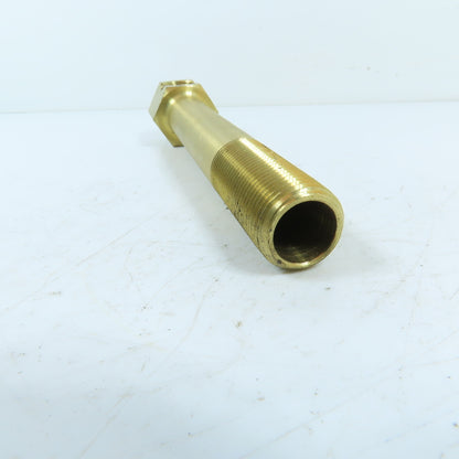 DME 1/2" NPT x 1/2" Brass Hex Extension Elbow 7" OAL