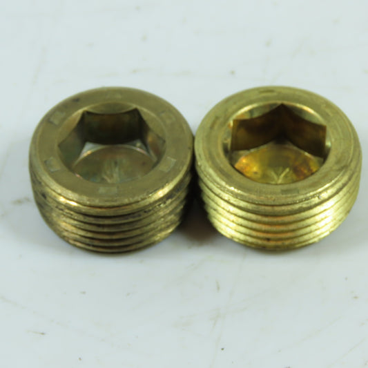 DME SP12M 3/4" NPT Brass Recessed Pressure Plug Lot Of 2
