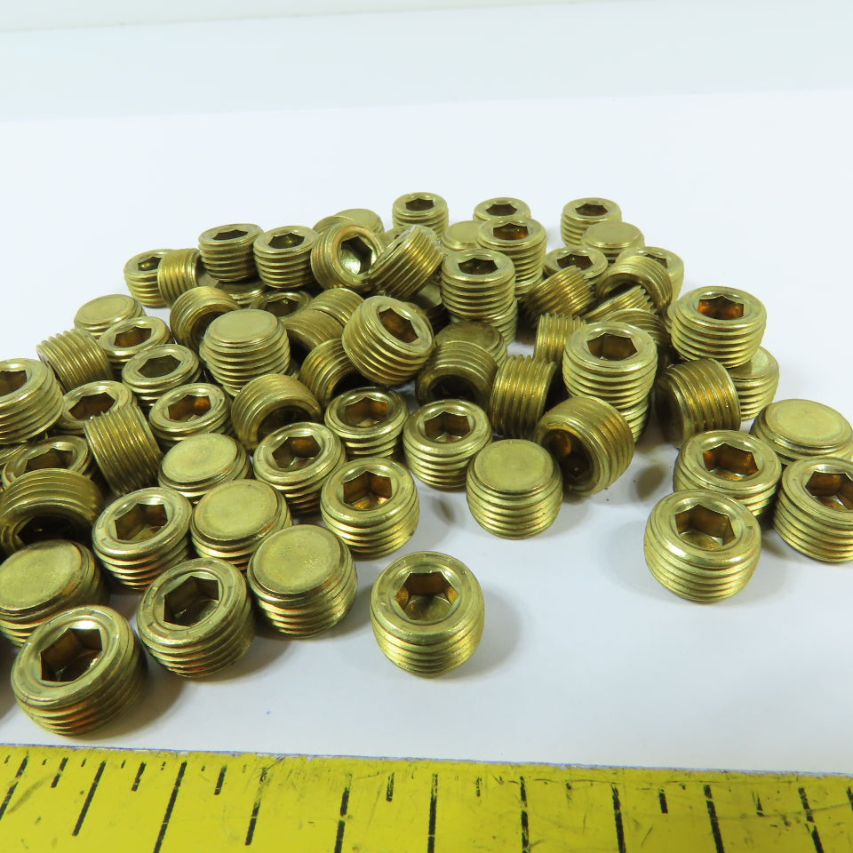 PCS WPB-10 1/8" NPT Brass Recessed Pressure Plug Lot Of 95