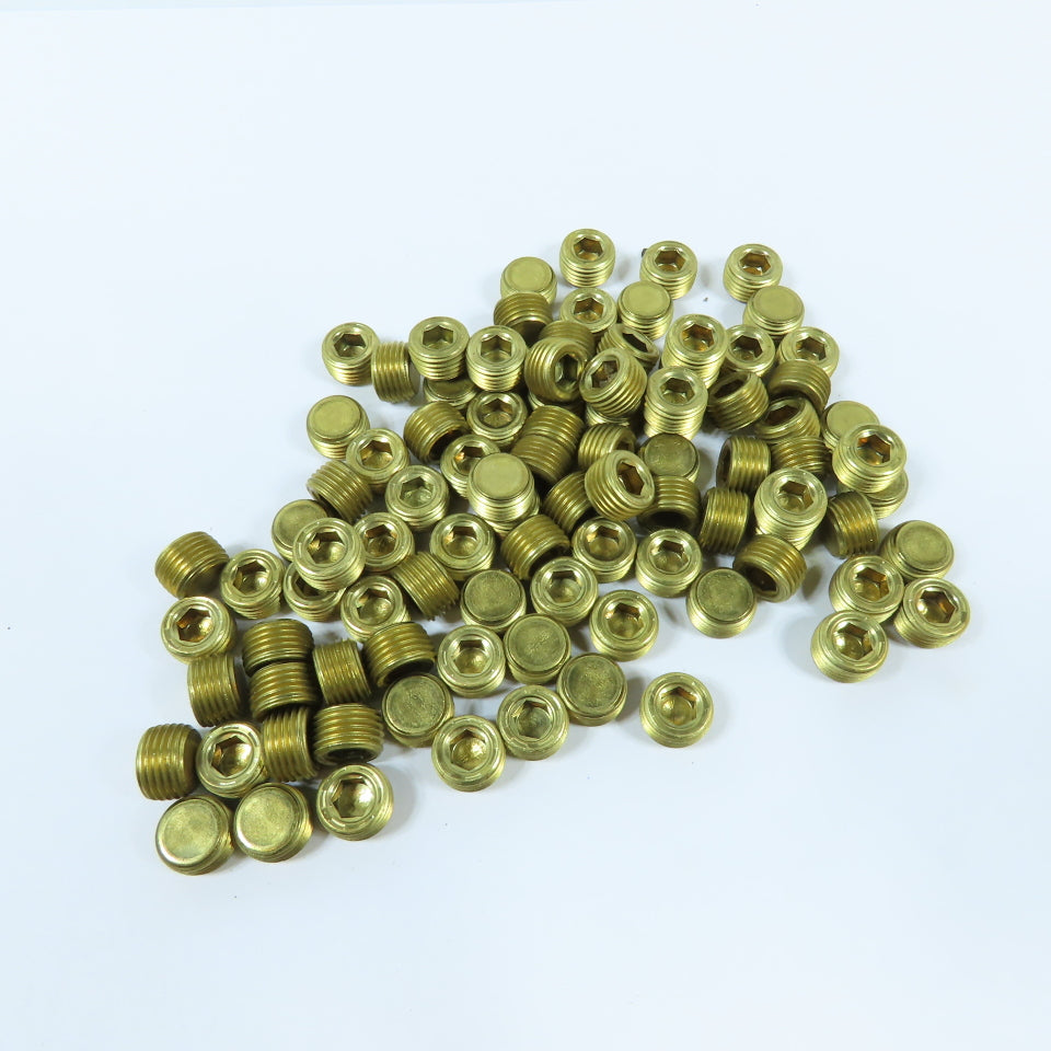 PCS WPB-10 1/8" NPT Brass Recessed Pressure Plug Lot Of 95
