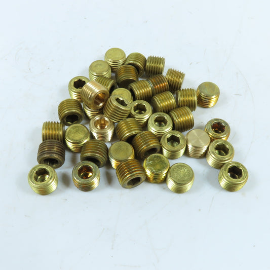PCS WPB-20 1/4" NPT Brass Recessed Pressure Plug Lot Of 35