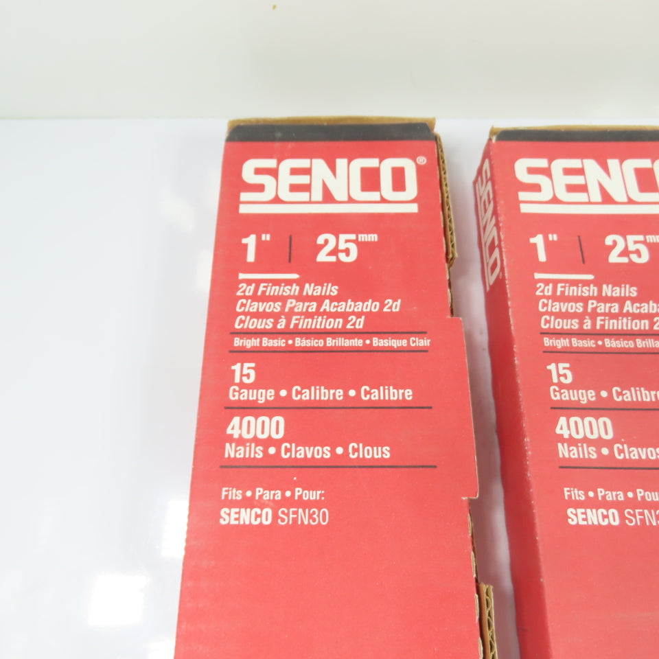 Senco DA13EPBN 1" 15 GA Bright Basic Angled Finish Nails (Lot Of 12000)