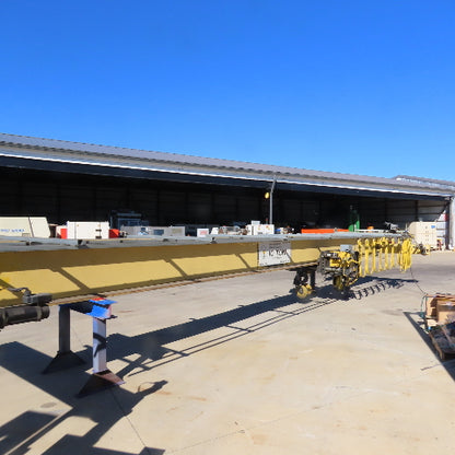 Hoosier Crane 10 Ton Top Running Overhead Bridge Crane 460V 3Ph 38' 9" Span