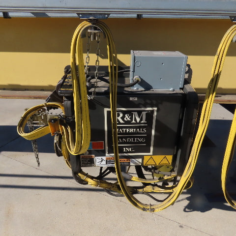 Hoosier Crane 10 Ton Top Running Overhead Bridge Crane 460V 3Ph 38' 9" Span