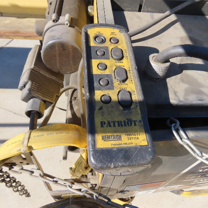 Hoosier Crane 10 Ton Top Running Overhead Bridge Crane 460V 3Ph 38' 9" Span
