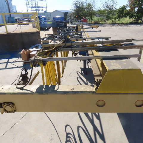Hoosier Crane 10 Ton Top Running Overhead Bridge Crane 460V 3Ph 38' 9" Span