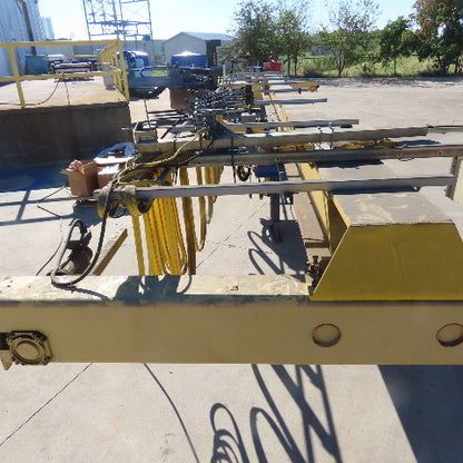 Hoosier Crane 10 Ton Top Running Overhead Bridge Crane 460V 3Ph 38' 9" Span