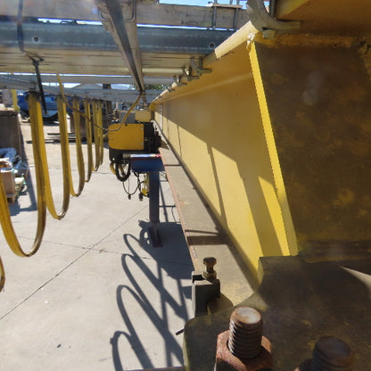 Hoosier Crane 10 Ton Top Running Overhead Bridge Crane 460V 3Ph 38' 9" Span
