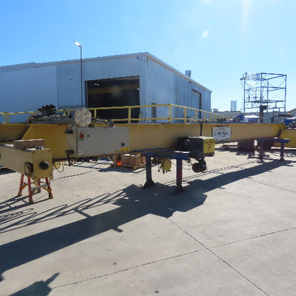 Hoosier Crane 10 Ton Top Running Overhead Bridge Crane 460V 3Ph 38' 9" Span
