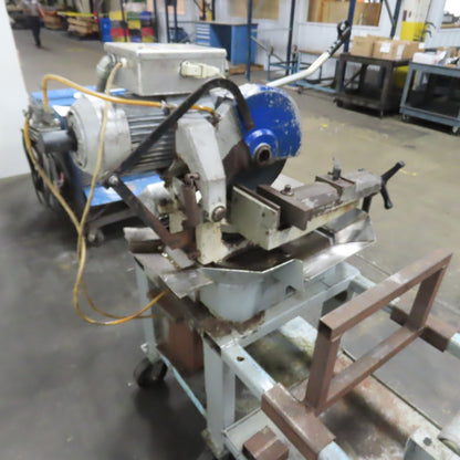 Dake 350 ST 14" Circular Cold Cut-Off Saw 220V 3Ph W/ Roller Conveyor Table