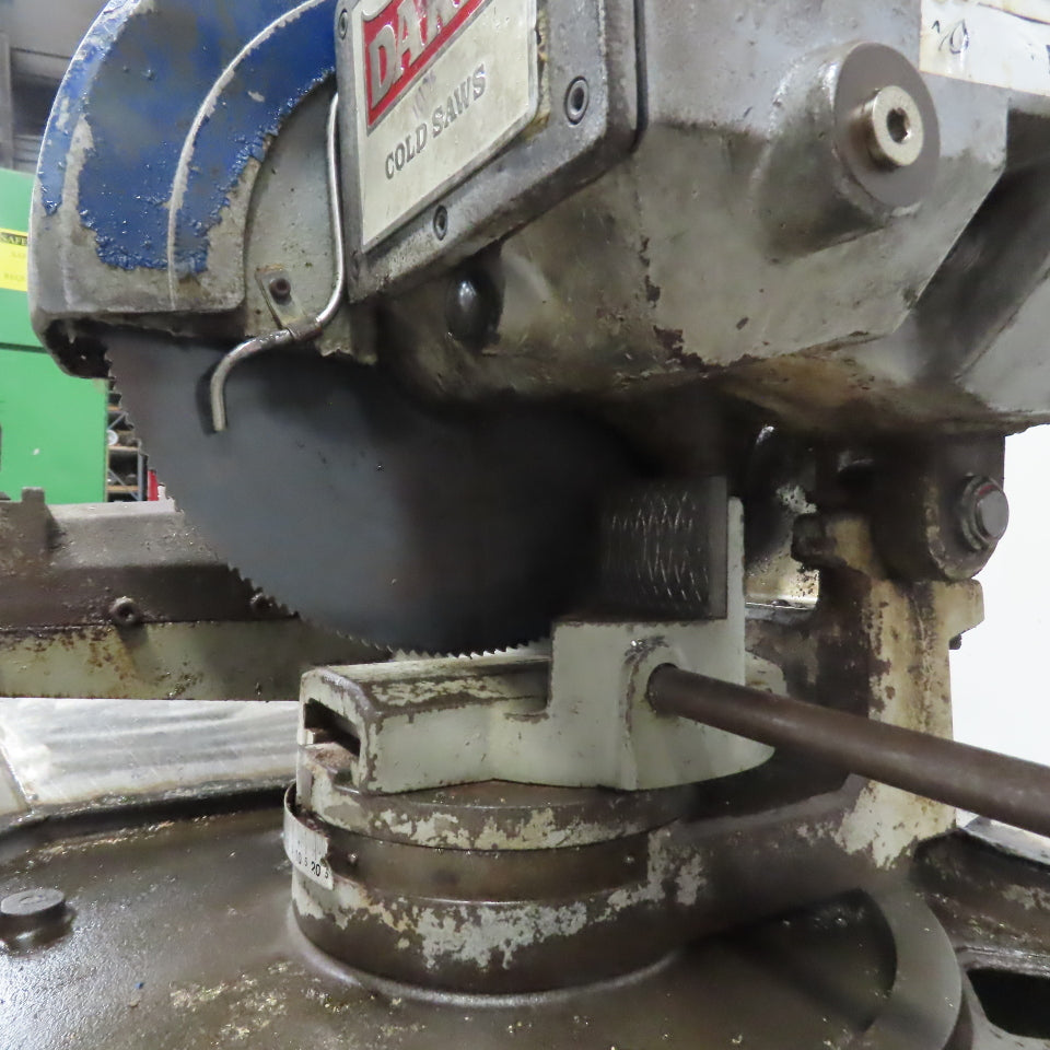 Dake 350 ST 14" Circular Cold Cut-Off Saw 220V 3Ph W/ Roller Conveyor Table