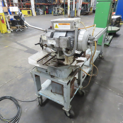 Dake 350 ST 14" Circular Cold Cut-Off Saw 220V 3Ph W/ Roller Conveyor Table