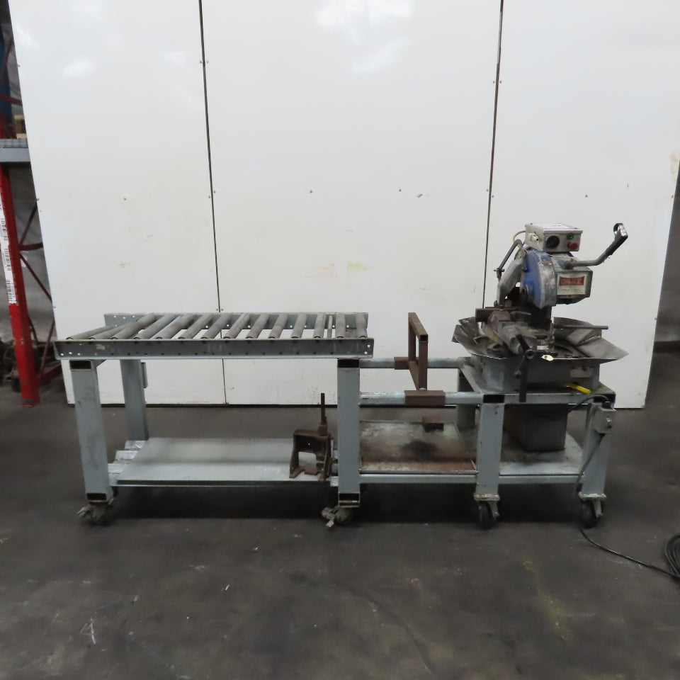 Dake 350 ST 14" Circular Cold Cut-Off Saw 220V 3Ph W/ Roller Conveyor Table