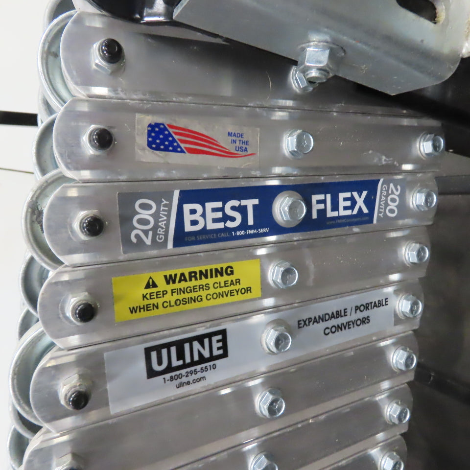 BestFlex 200 18" x 24' Expandable Flexible Skate Wheel Gravity Conveyor 29" Tall