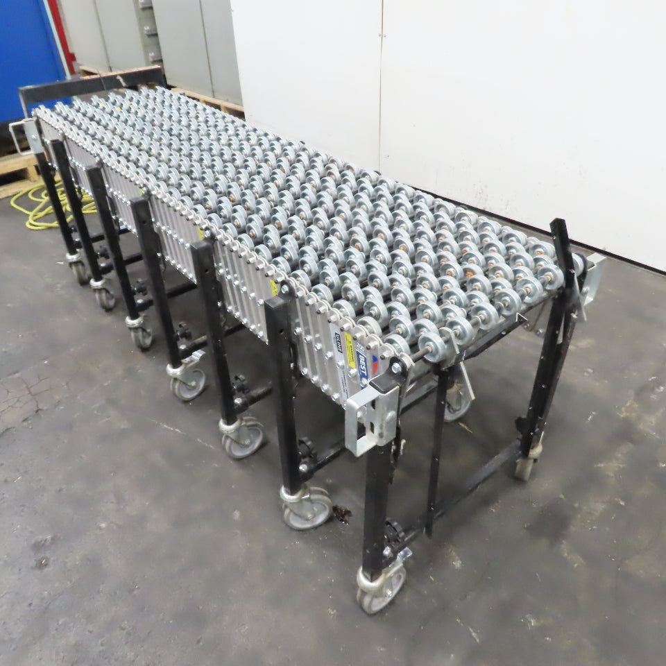 BestFlex 200 18" x 24' Expandable Flexible Skate Wheel Gravity Conveyor 29" Tall