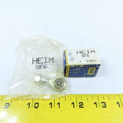 Heim SF6 Metric Rod End Bearing M6x1 Thread 6mm Eye