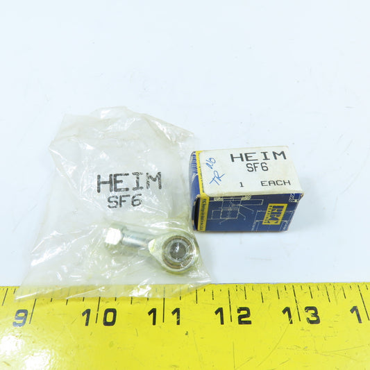 Heim SF6 Metric Rod End Bearing M6x1 Thread 6mm Eye