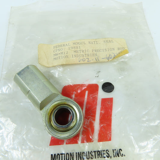 Aurora Bearing MW-M12 Metric Right Hand M12x1.75 Spherical Rod End 12mm Bore
