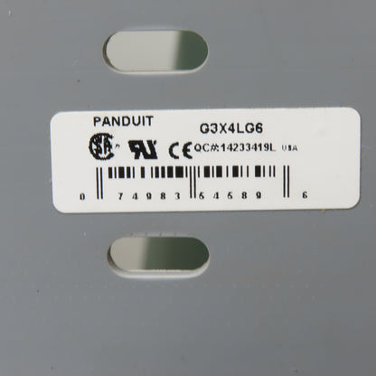 Panduit G3x4LG6 3" x 4" x 6' Gray Plastic Wire Hose Wireway Duct W/ Cover