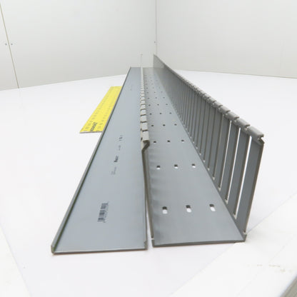Panduit G3x4LG6 3" x 4" x 6' Gray Plastic Wire Hose Wireway Duct W/ Cover