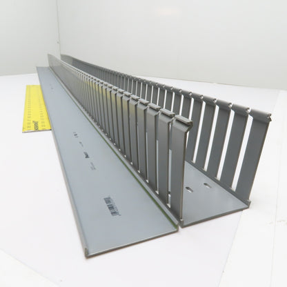 Panduit G3x4LG6 3" x 4" x 6' Gray Plastic Wire Hose Wireway Duct W/ Cover
