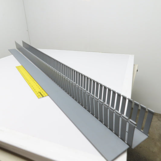 Panduit G3x4LG6 3" x 4" x 6' Gray Plastic Wire Hose Wireway Duct W/ Cover