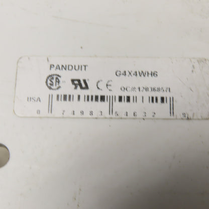 Panduit G4X4WH6 4" x 4" White Wireway Slot Duct 6' Lot of 2