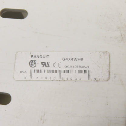 Panduit G4X4WH6 4" x 4" White Wireway Slot Duct 6' Lot of 2