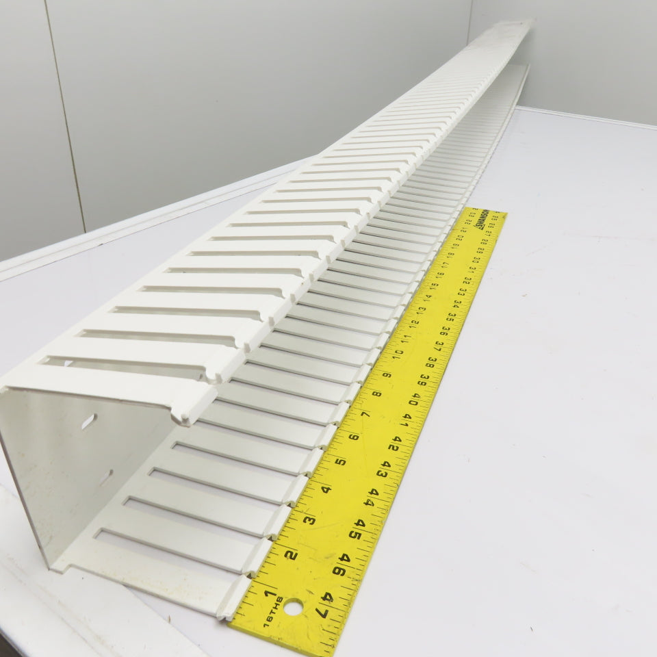 Panduit G4X4WH6 4" x 4" White Wireway Slot Duct 6' Lot of 2