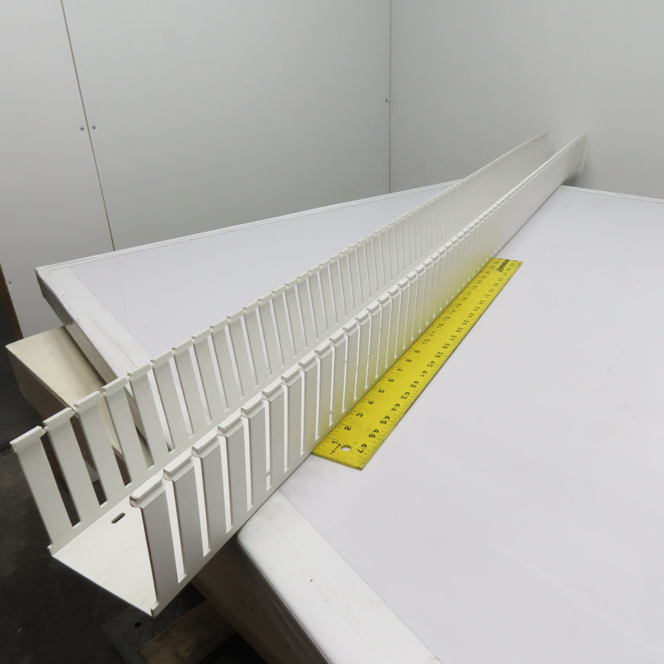 Panduit G4X4WH6 4" x 4" White Wireway Slot Duct 6' Lot of 2