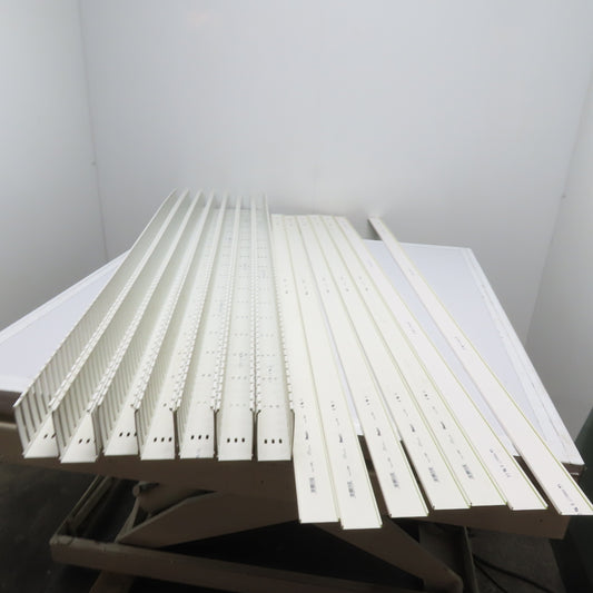 Panduit G2X4WH6 2" x 4" White Wireway Slot Duct 6' With Covers Lot Of 7