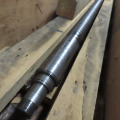 Mazak 65mm OD Single Start 20mm Lead Ball Screw 157"OAL 134" Screw Length
