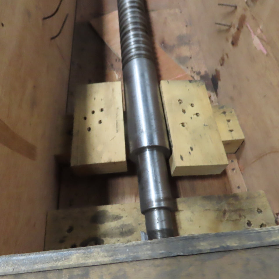 Mazak 65mm OD Single Start 20mm Lead Ball Screw 157"OAL 134" Screw Length