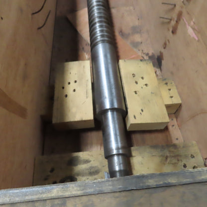 Mazak 65mm OD Single Start 20mm Lead Ball Screw 157"OAL 134" Screw Length