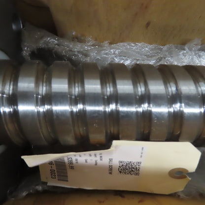 Mazak 65mm OD Single Start 20mm Lead Ball Screw 138-1/2"OAL 106" Screw Length