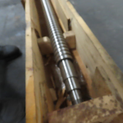 Mazak 65mm OD Single Start 20mm Lead Ball Screw 138-1/2"OAL 106" Screw Length