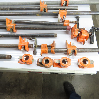 Pony 5003 1" Pipe Clamp Lot of Assorted Sizes 57"- 8" Opening