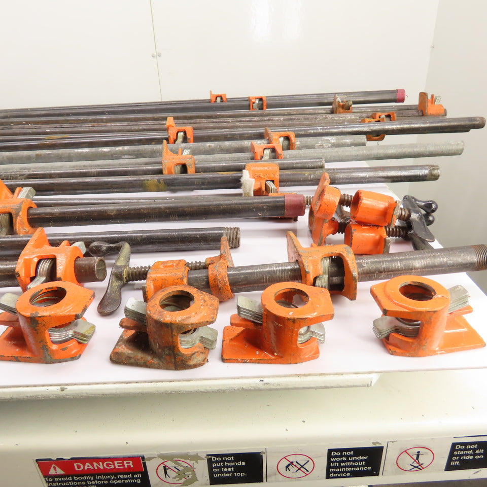 Pony 5003 1" Pipe Clamp Lot of Assorted Sizes 57"- 8" Opening