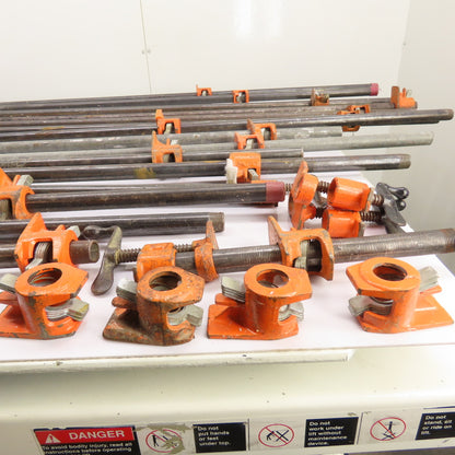 Pony 5003 1" Pipe Clamp Lot of Assorted Sizes 57"- 8" Opening
