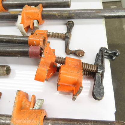 Pony 5003 1" Pipe Clamp Lot of Assorted Sizes 57"- 8" Opening