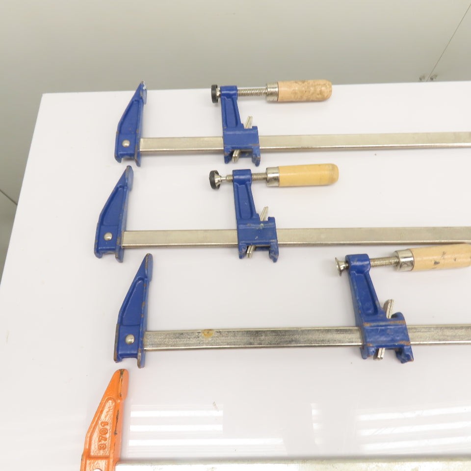 Lot Of Assorted Size Steel Bar Hand Clamps (7) 36" And (4) 24" Clamps