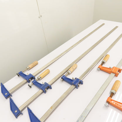 Lot Of Assorted Size Steel Bar Hand Clamps (7) 36" And (4) 24" Clamps