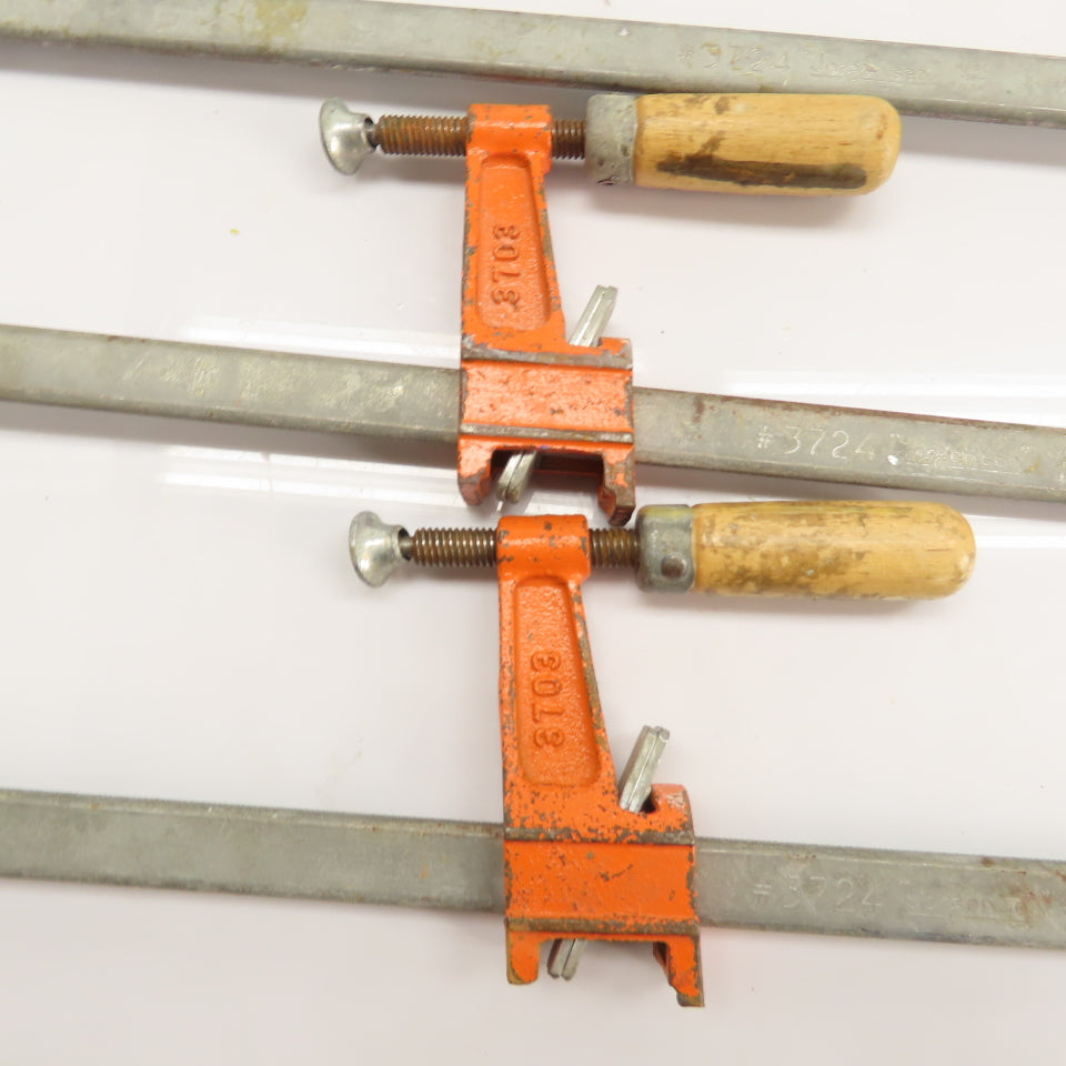 Lot Of Assorted Size Steel Bar Hand Clamps (7) 36" And (4) 24" Clamps